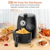 NEW 2 Quart Small Air Fryer with 50pcs Air Fryer Paper Liners, 1200W, New, Black, Nonstick Basket , 100 Recipes 5