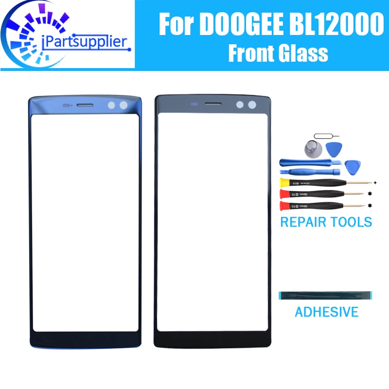 

For DOOGEE BL12000 Front Glass Screen Lens 100% New Front Touch Screen Glass Outer Lens for DOOGEE BL12000 +Tools