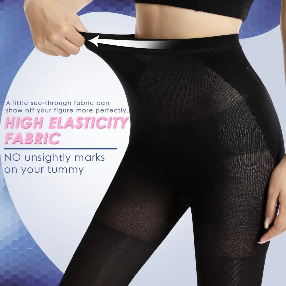 Medical Compression 20-30 MmHg Thin Footless Graduated Support Pantyhose For Women High Waist Circulation For Varicose Veins