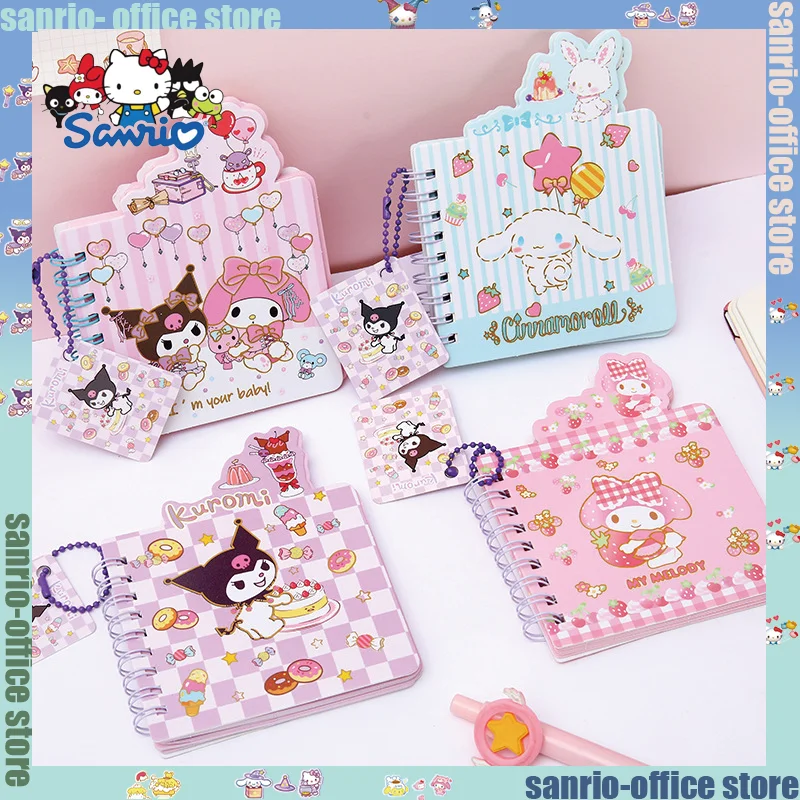 

Cartoon Sanrio Stationary Coil Note Book Pocket Notebooks Kawaii Kuromi Cinnamoroll Diary Book Student School Supplies