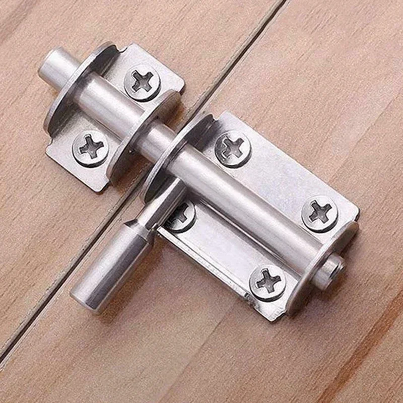 Door Latch 304 Stainless Steel Door Latch Small Mini Solid Sliding Bolts Latch Hasp Home Hardware Gate Safety Toilet Door Lock