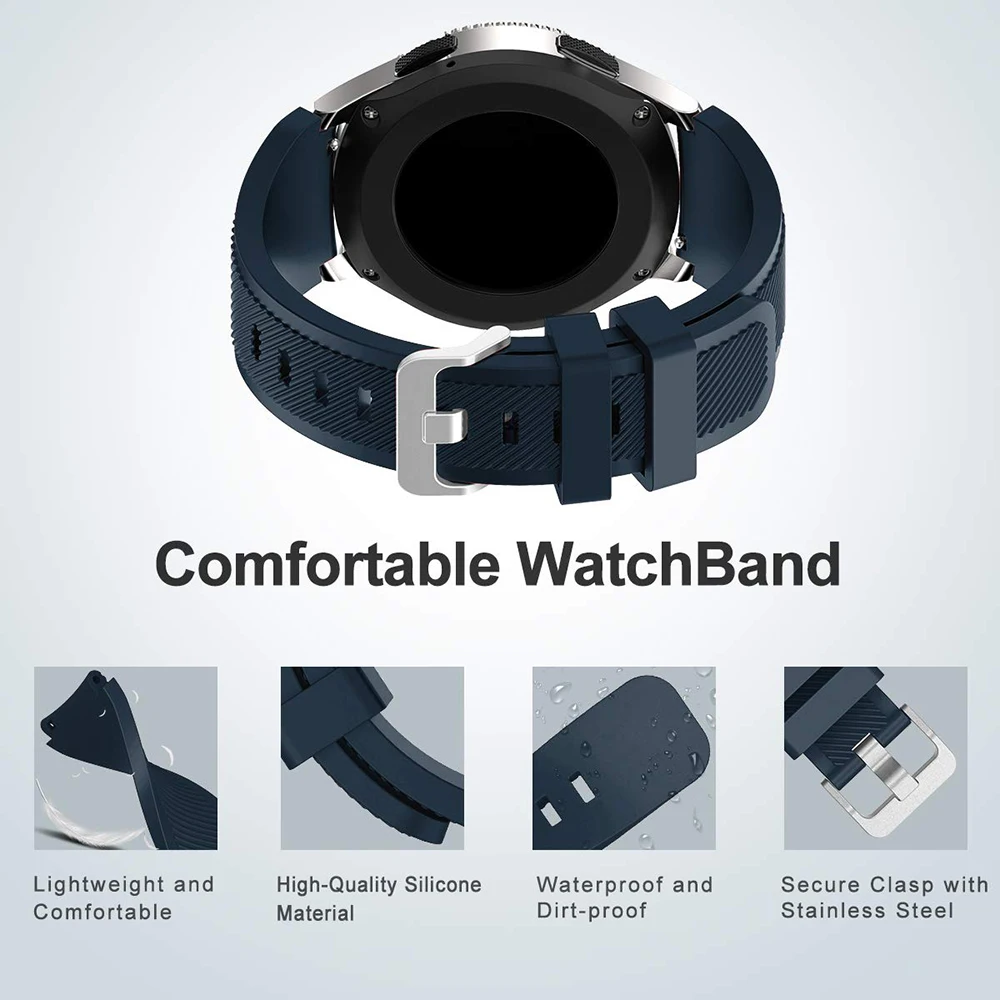 รูปสินค้า สายซิลิโคนนาฬิกาสมาร์ทวอช รองรับ Samsung Galaxy Watch 3/4/5 และ Huawei GT 2