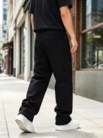 Jeans à Jambes Larges pour Hommes, Pantalon en Denim Droit et Ample, Pantalon Décontracté, Streetwear Hip Hop, Vêtement Quotidien, Mode Masculine, Bas Décontractés 4