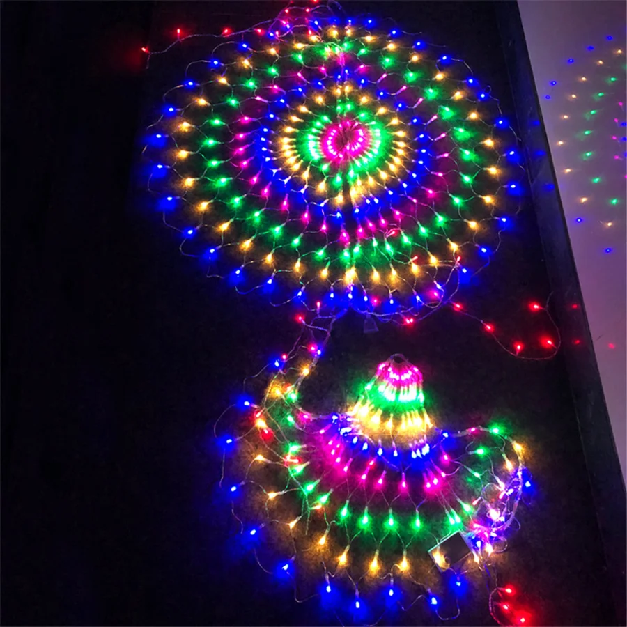 

2023 New 3X0.5M LED Peacock Net Lamp Outdoor Christmas Garland Fairy Lights Garden Decoration Wedding Party Curtain String Light