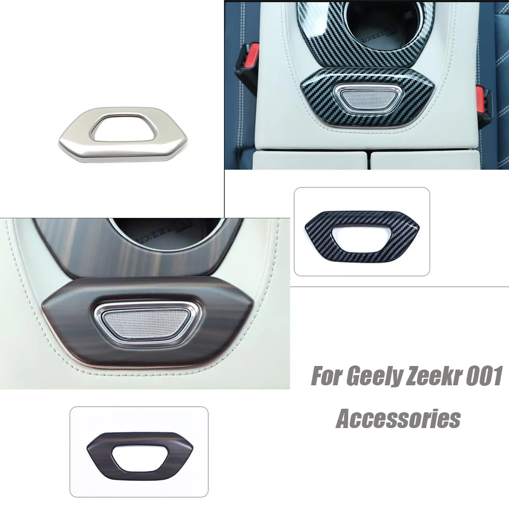 

For Geely Zeekr 001 2021 2022 ABS CARBON wood Car Storage Box Switch Control Cover Protection Sticker Auto Styling Accessories
