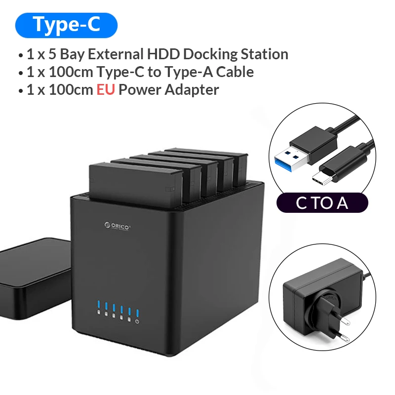 O148 ORICO 3.5インチ 5ベイ HDDケース Type-C接続 Amazon.co.jp: ORICO 3.5インチ HDDケース Type-C接続 5台対応
