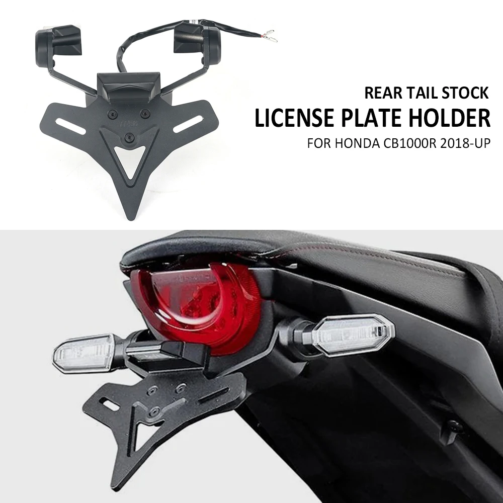 For Honda CB1000R CB 1000R CB 1000 R-Motorcycle Rear Short Tail Stock License Plate Holder Tailstock Bracket Kit license plate holder motorcycle license plate holder
