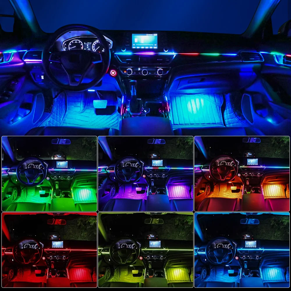 รูปสินค้า แถบแสง LED สีสันสดใส ตกแต่งรถยนต์
