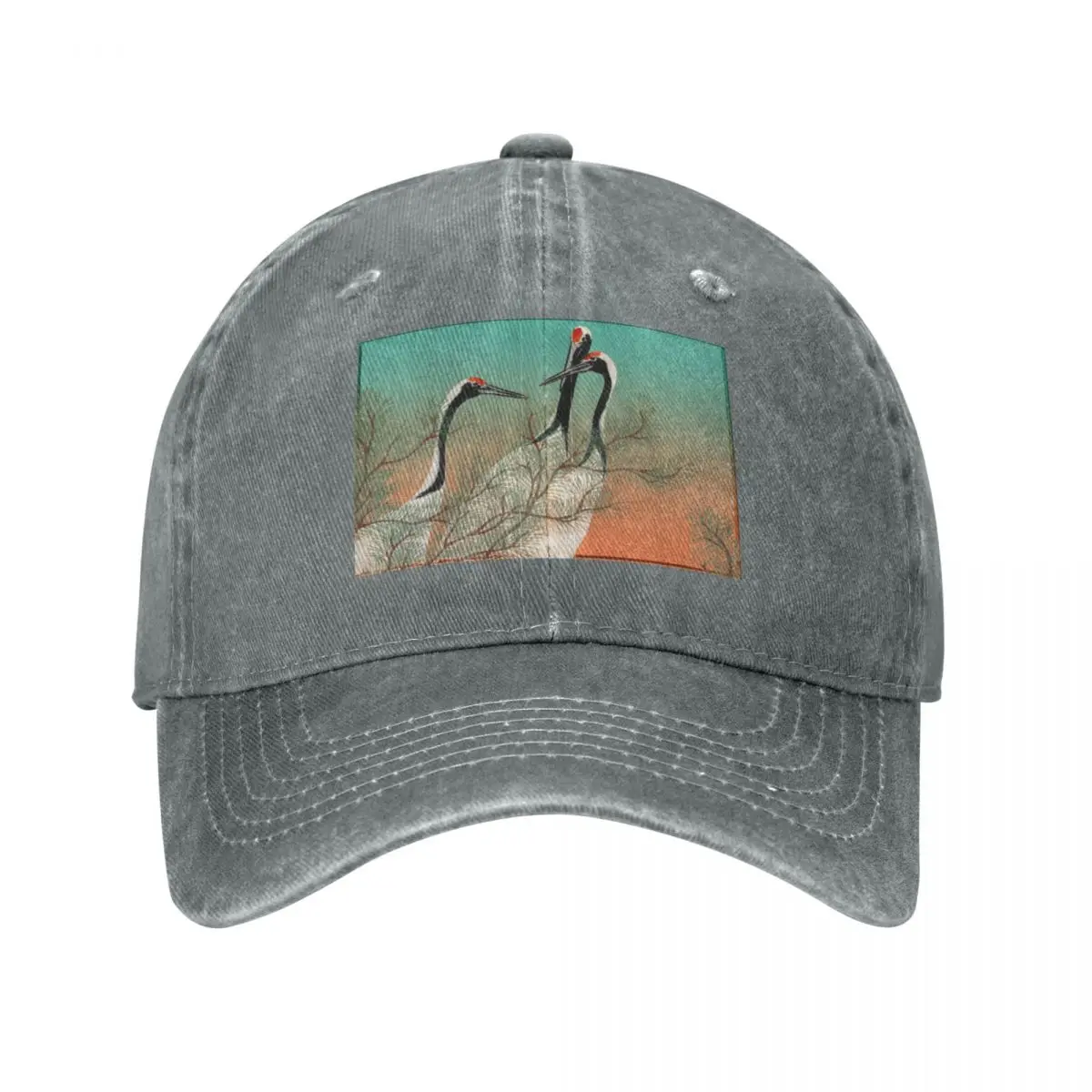 

Cranes from Momoyogusa–Flowers of a Hundred Generations | OmbreCap Cowboy Hat hat winter men's hats Women's