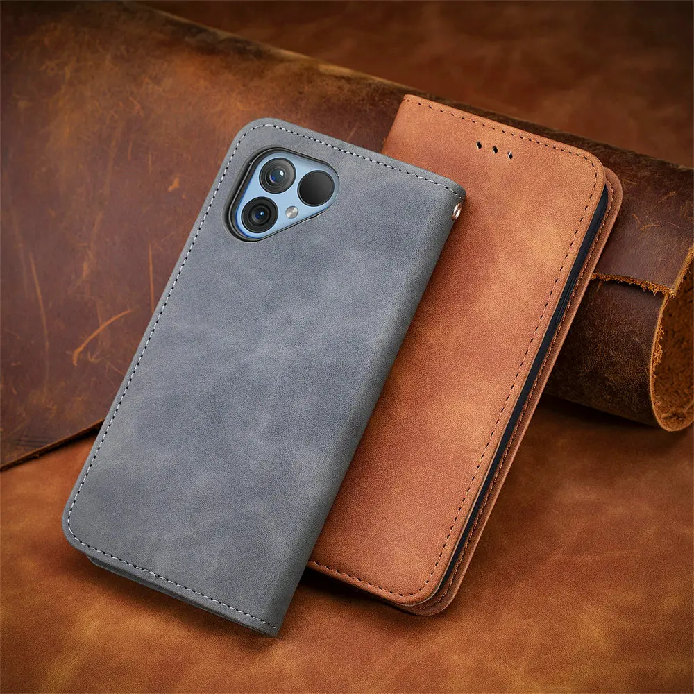 Leather Smooth Wallet Flip Case with Card Holder and 360° Protection