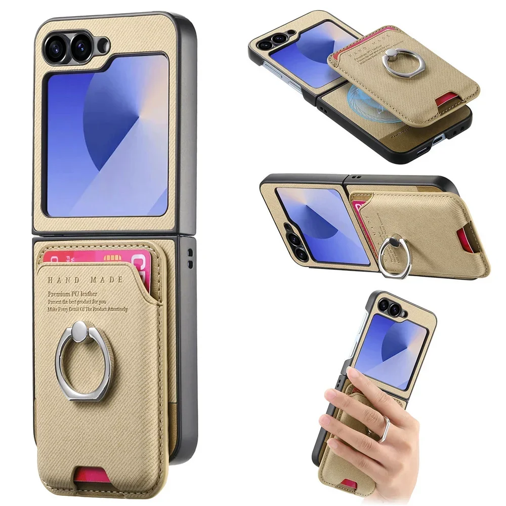 Premium Detachable Magnetic Wallet Phone Case with Card Holder Ring