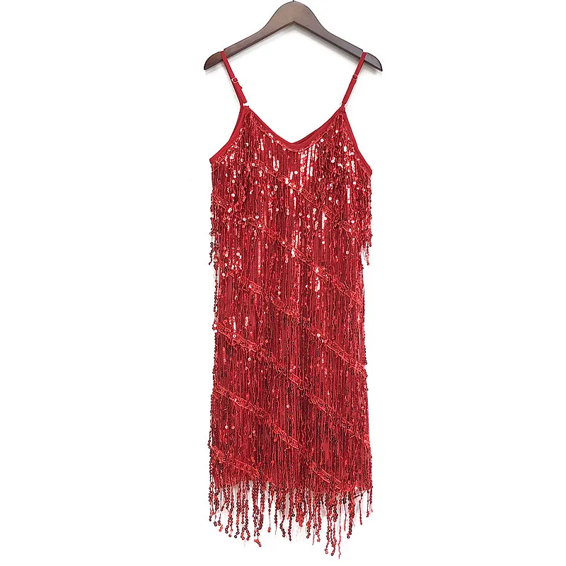 

Золотое Платье для латиноамериканских танцев женский костюм для ночного клуба певицы сексуальное платье на бретельках с золотыми блестками с бахромой для латиноамериканских танцев