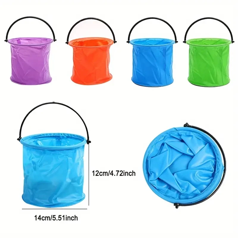 1pc Portable Folding Bucket with Sturdy Handle 1 1pc Portable Folding Bucket with Sturdy Handle 1