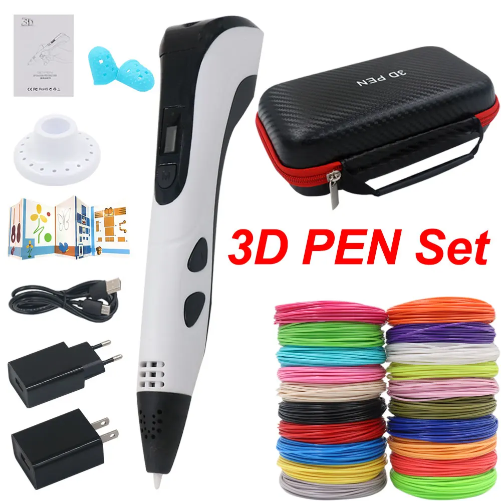 12V 3D Pen V2 with PLA Filament & Adapter - UK Plug