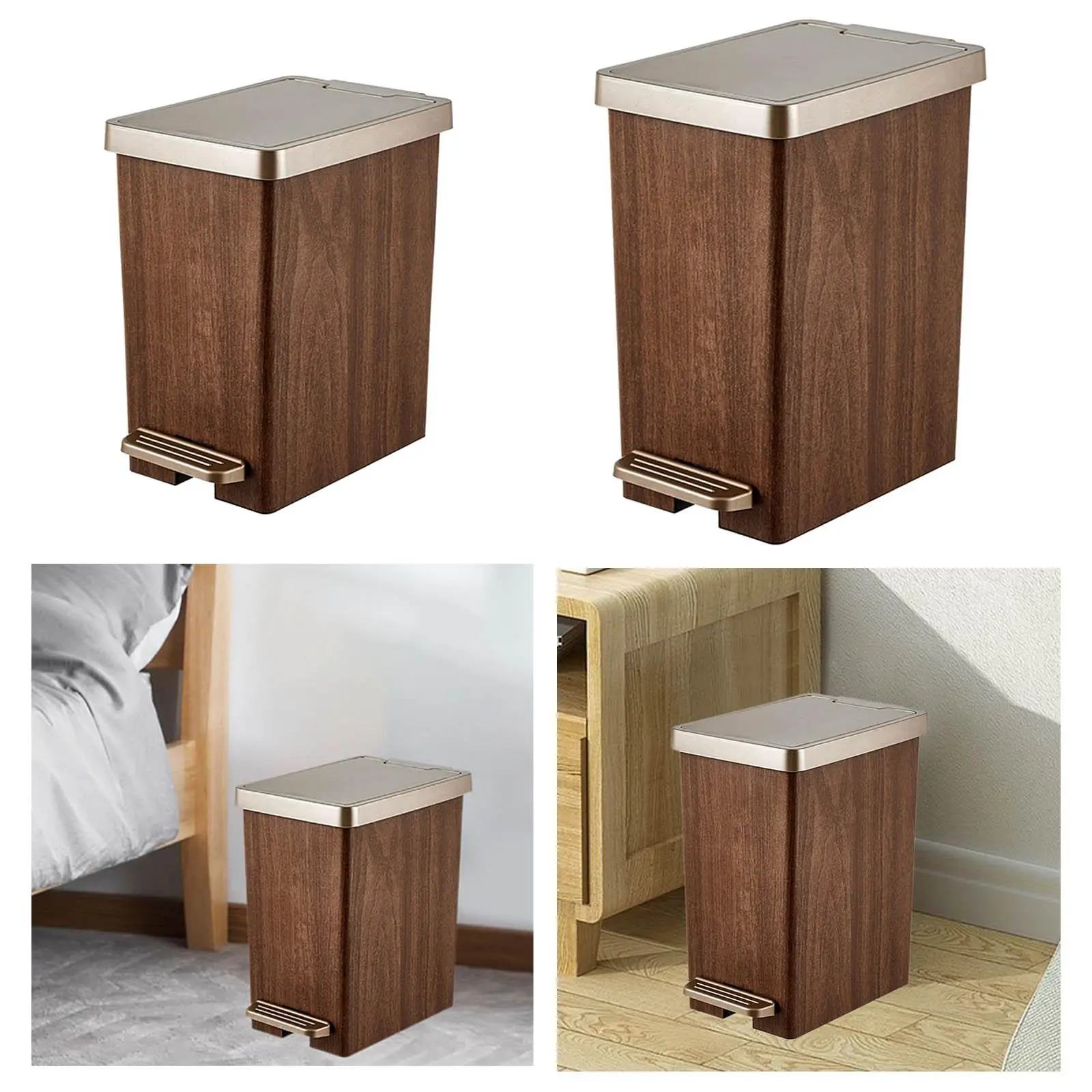 Trash Can Easy to Clean Lightweight Creative Rustic Decorative Waste Basket for Bedroom Restaurant Living Room Office Bathroom