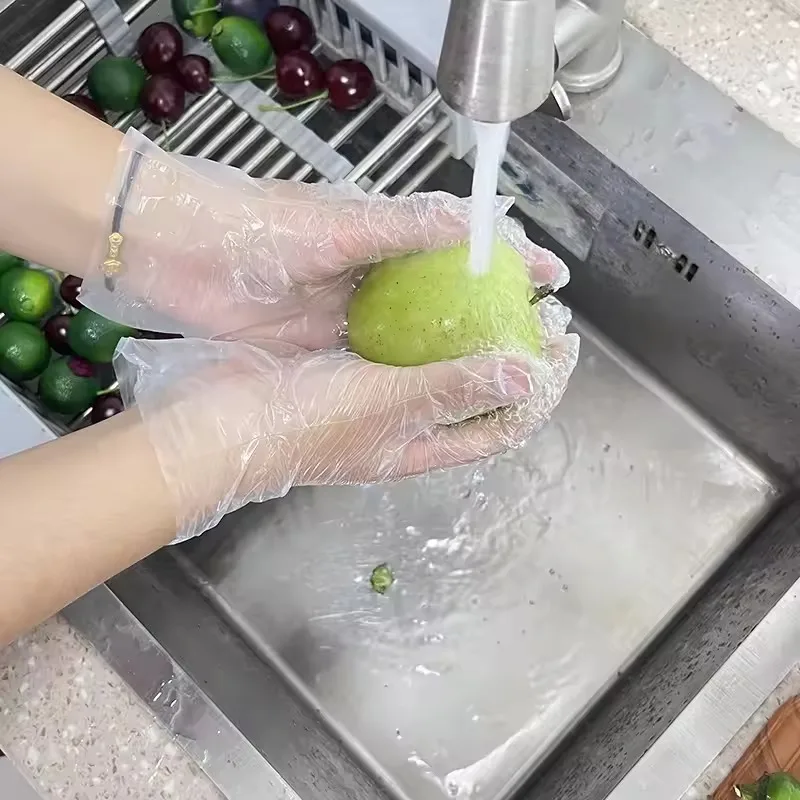 Disposable TPE Gloves Household Cleaning TPE Gloves Christmas Party Birthday Kitchen Bathroom Camping Supplies 300PCS