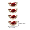2 Pairs Earrings Girl Rhinestone Watermelon Lady Decor Jewelry Rhinestones 3