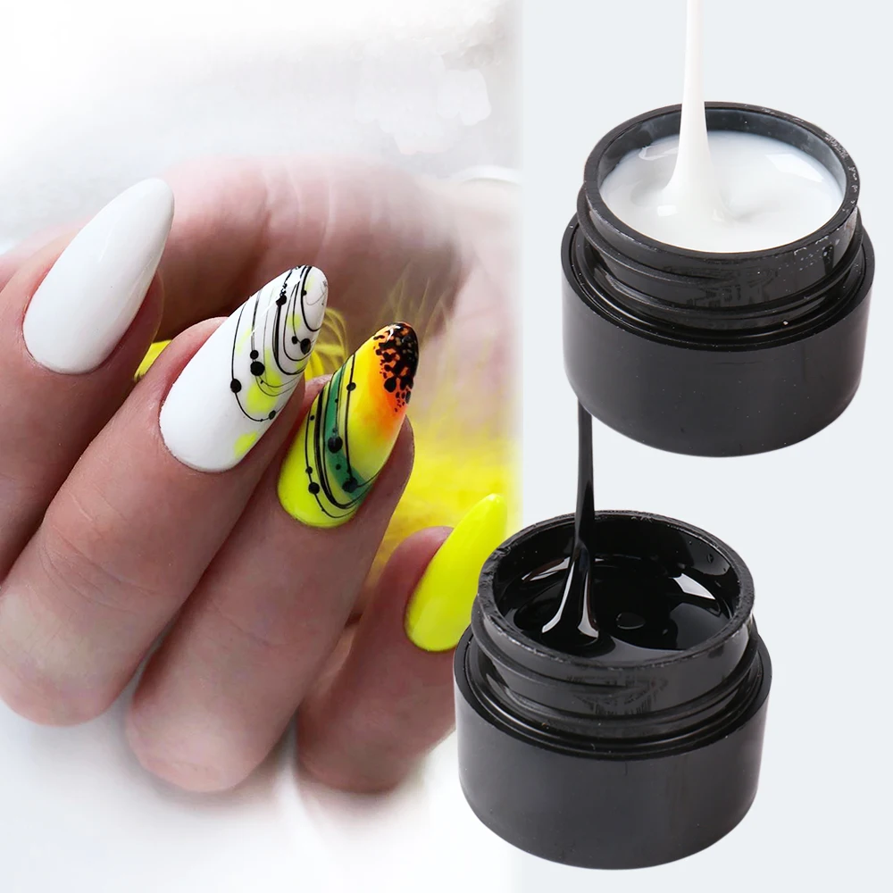 6ml Spider Web Gel Polish Nail Art Design Black UV Painting Gel Silk Lines  Varnishes For Manicure DIY Drawing Decoration GL1615