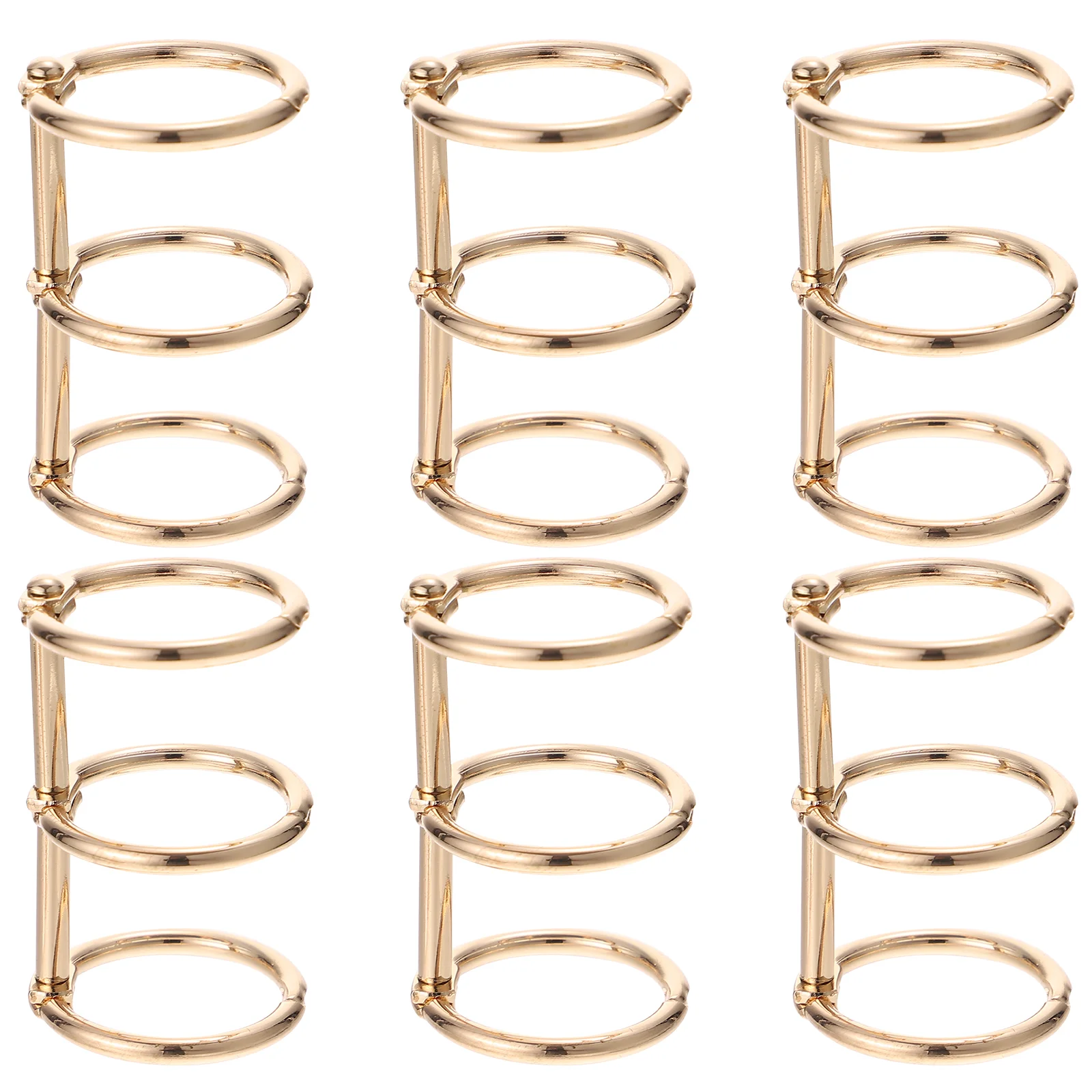 Alloy Binder Book Rings Loose Leaf Binder Buckles DIY Notebook Clip Rings (Golden) high quality metal book binder 10pcs multipurpose rings keychain key ring calendar circle loose leaf book rings curtain ring