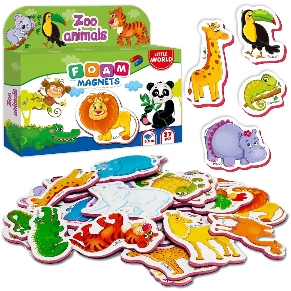 Colorful Animal Refrigerator Magnets for Toddlers