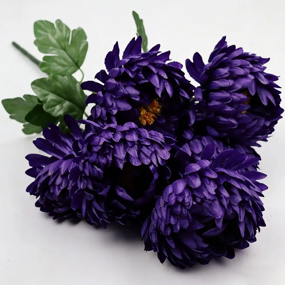 7-köpfiges Kunstblumenarrangement aus Seide, Chrysanthemenstrauß, DIY-Blumenbedarf, künstliche Blumen, Fotografie-Requisiten – Detail 4