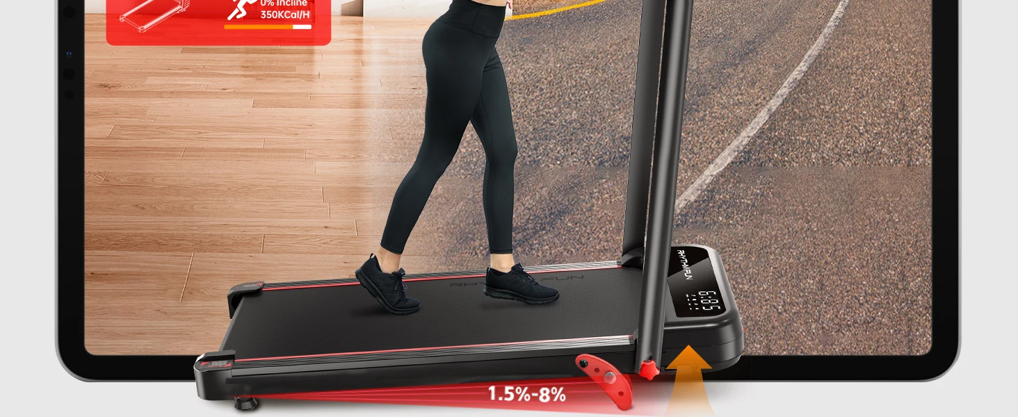 M4138 Black Incline Foldable treadmill 0912