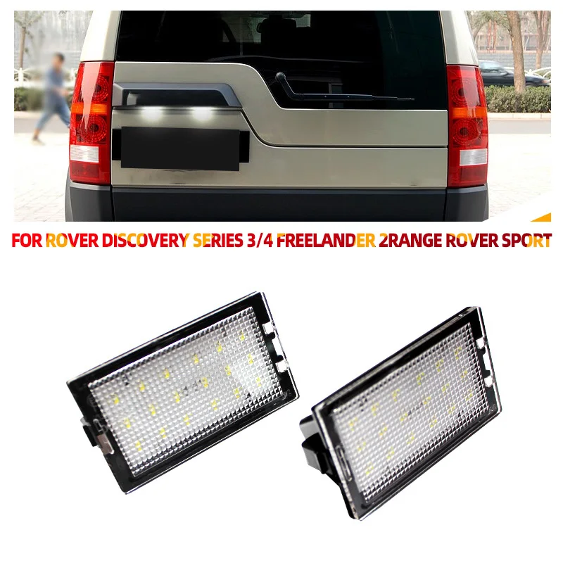 

For Land Rover Discovery 3 4 LR3 LR4 Car License Plate Light Freelander 2 LR2 Range Rover Sport Lamp LED Car License Plate Light