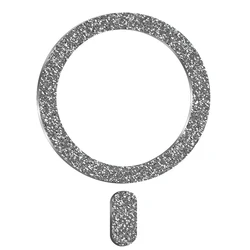Ultra - Thin Glitter Magnetic Metal Ring Plate for Magnetic Phone Accessories (Black Grey)