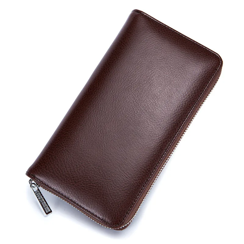 Mens RFID Blocking Leather Wallet Credit Card ID Holder Zipper