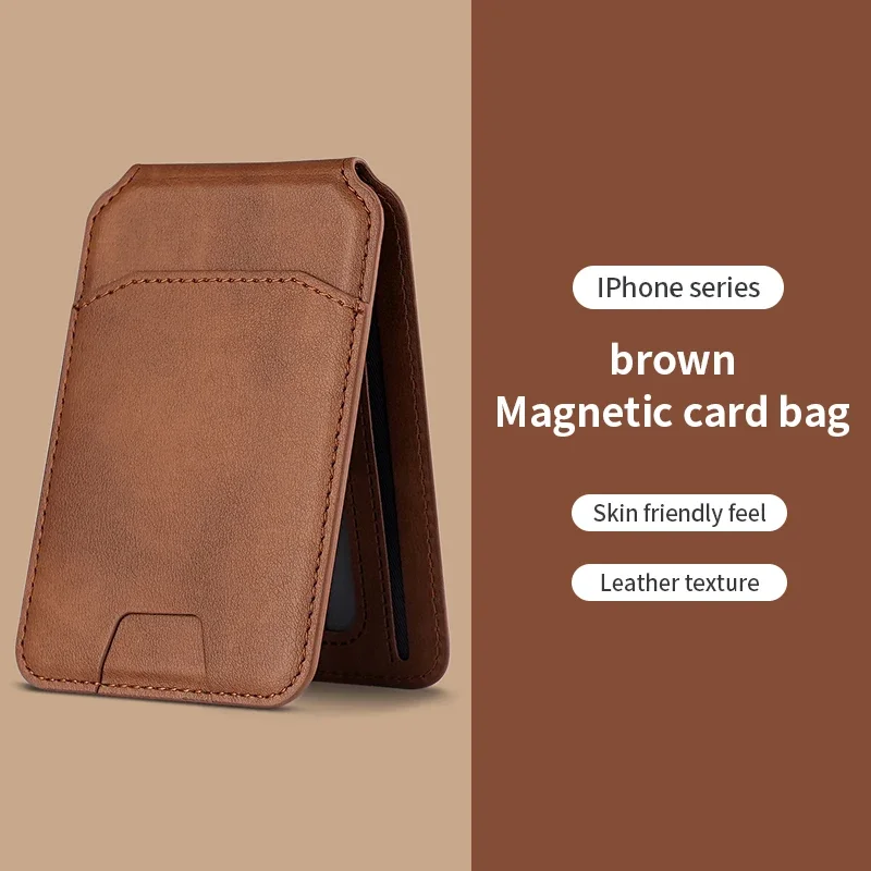 Luxury Magnetic Leather Wallet Holder Case - Premium Card Holder Phone Bag Cover Accessories