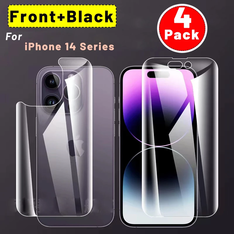 Pellicola Idrogel 4/1Pcs Per Iphone 14 Pro Max Plus Pellicola Protettiva Per Schermo Morbida Anteriore Posteriore Non In Vetro Per Apple Iphone 14Plus