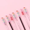 50pcs Colored Eyelash Brush Lash Mascara Wand Eyelash Curler False Lash Extension Tool Bendable Brow Brush Comb LAUKISS 1