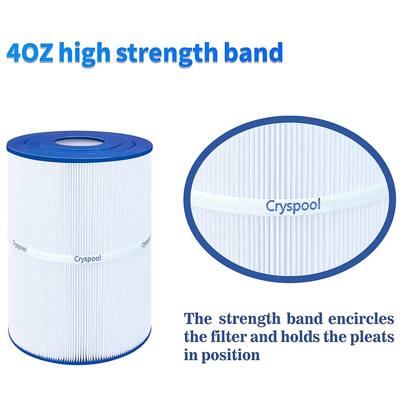 Cryspool pwk65 Compatible with Watkins 31114, Hot Spot spa Filter, C-8465, FC-3960, 71827, 71828, Watkins 65sq.ft 1 Pack spa filter