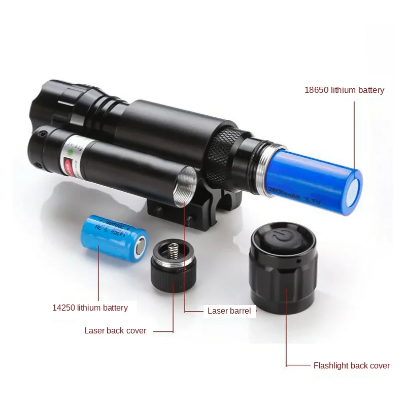 Red/green Laser Rechargeable Flashlight Laser Sight for FAL G36 AK-47 M16 SCAR FAMAS, laser sight