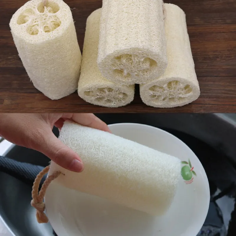 Natural Loofah Washing Brushes Luffa Brush Sponge Kitchen Cleaing Scrubber Bathroom Rubbing Bath Towels Kitchen Towel Accessorie 3