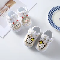 Summer Newborn Baby Boys Girls Cartoon Printing Canvas Shoes Hollow Soft Crib Shoes Infant First Walker Anti Slip Casual Sandals 5
