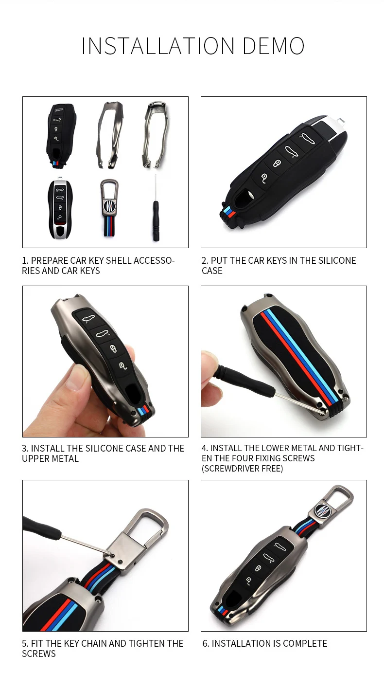 Portachiavi per Auto per Porsche Macan Cayenne 958 911 997 Lepin 996 Panamera 944 924 987 987 gt3 Cayman 987 portachiavi con supporto automatico 12 Portachiavi per Auto per Porsche Macan Cayenne 958 911 997 Lepin 996 Panamera 944 924 987 987 gt3 Cayman 987 portachiavi con supporto automatico - S17a45daf07eb486ebe20eb711705210e5