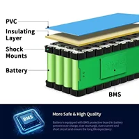 Pack de batteries lithium-ion 13S2P 48V 100000mAh 100Ah avec BMS 250W 350W 500W 750W 1000W et chargeur 54.6V offert 5