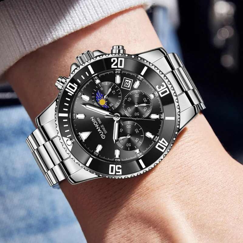 OROLOGIO UOMO AUTOMATICO LORENZ LZ26118FF in Acciaio con Fondo Blu e Data EUR 149,00 - IT