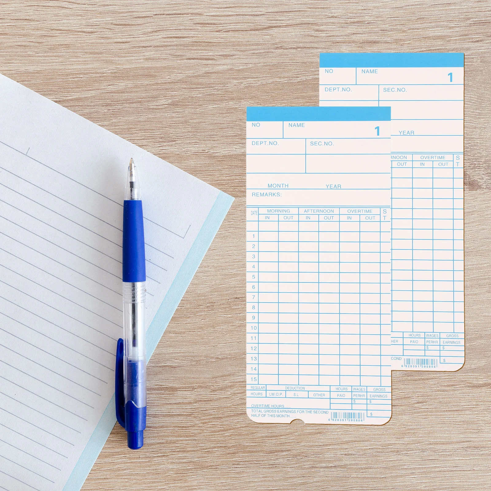 Attendance Paper Office Use Cards Supplies Papers Recording Supply Microcomputer Time