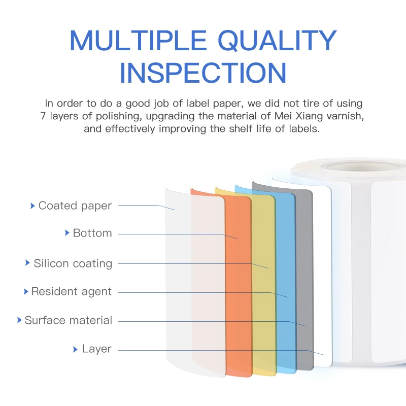 NiiMbot B1/B203 B21/B3s Label Printer Waterproof Anti-Oil Tear-Resistant Price Tag Pure Color Scratch-Resistant Label Paper — view 2