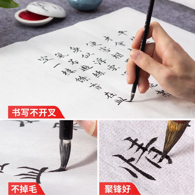 Beginner Calligraphy Brush Metal Rod Wolf Hair Small Script Brush Can Write  Thin Gold Body Small Script Hook Line Copy Scripture Drawing Line - Arts,  Crafts & Sewing - Temu Finland