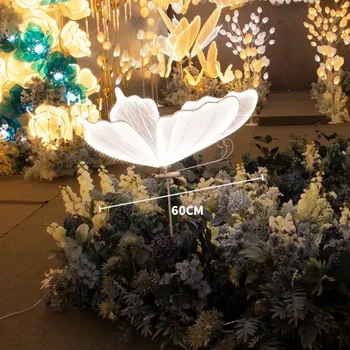 Butterfly Wedding Decor Floor Light with Base LED Lace Ceiling Lamp Romantic Creative Lamps Road Load Walkway Party Stage Lights 4