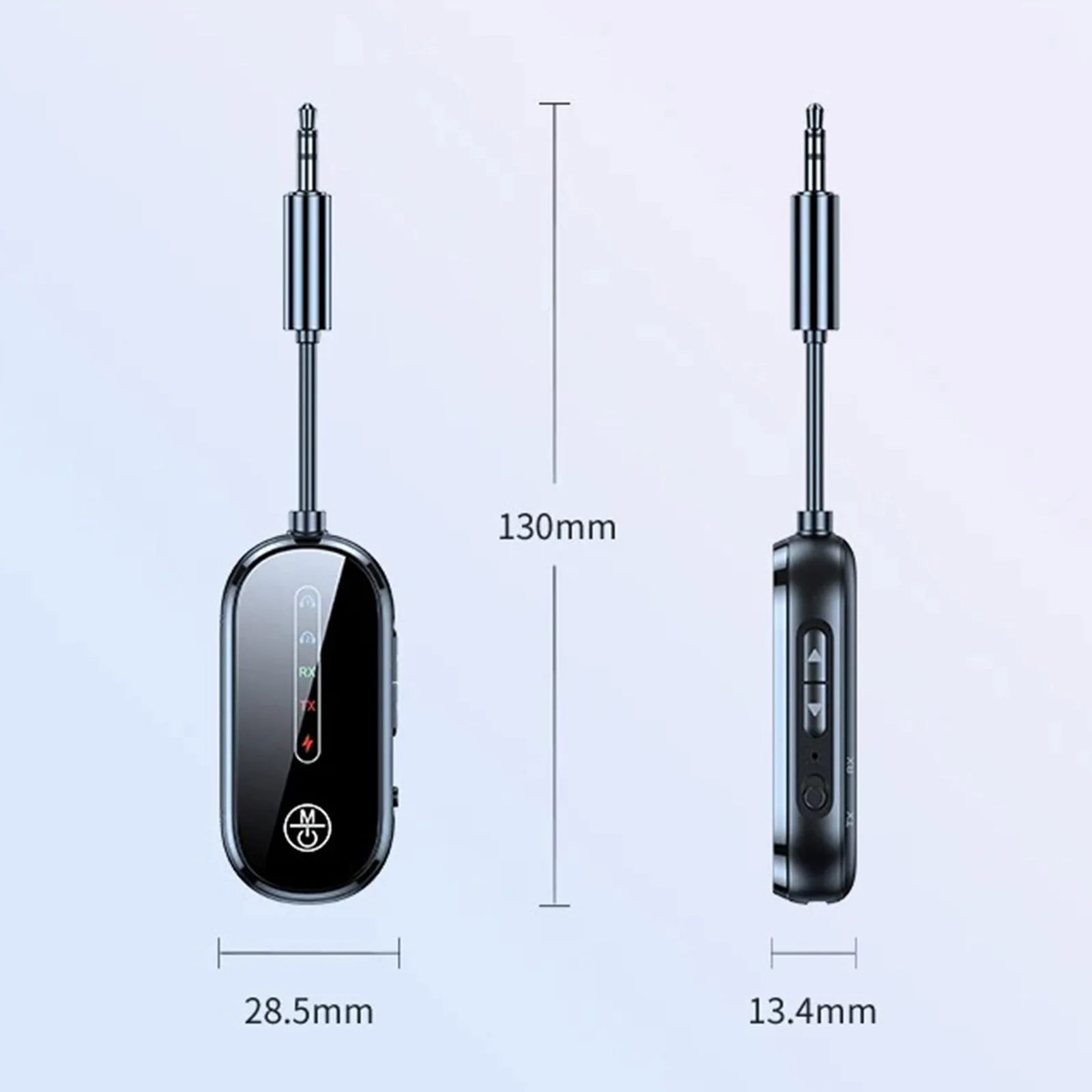 BT 5.4 송수신기 Aux 어댑터 2in1 스테레오 3.5mm AUX 비행기 오디오 무선 어댑터 (TV, PC, 헤드폰, 자동차 마이크용)