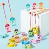 Kids Wooden Fishing Game Toys Gifts Early Education Alphabet Numeric Cognitive Toys Children Interactive Games Toys for Gifts 1