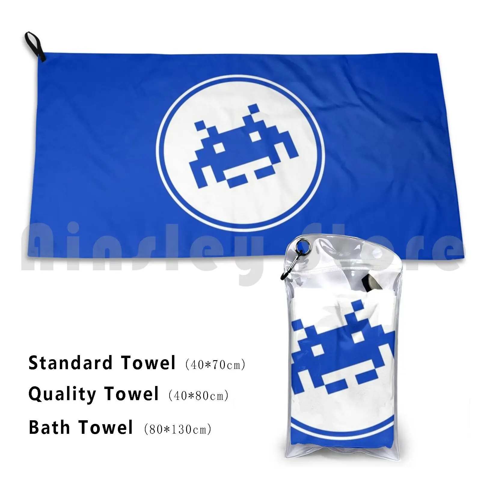 Space Invader Retro Videogioco Icona Telo Da Bagno Cuscino Da Spiaggia Space Invader Videogioco Taito Vintage