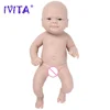 IVITA Unpainted Full Body Silicone Reborn Baby Dolls Lifelike Newborn Doll Baby DIY Blank Kit for Children Christmas Toys  ﻿ 2
