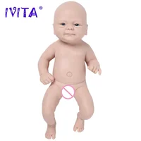 IVITA Unpainted Full Body Silicone Reborn Baby Dolls Lifelike Newborn Doll Baby DIY Blank Kit for Children Christmas Toys  ﻿ 2