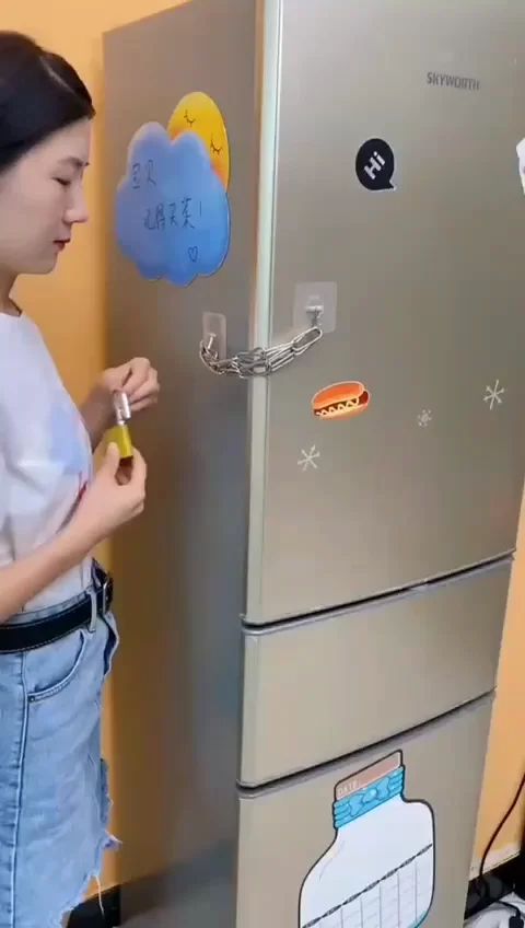 1pcs Multi-Function Safety Lock for Refrigerator & Cabinet Doors | New Household Refrigerator Lock Freezer Door Lock Toddler Children's Cabinet Safety Lock Baby Anti-Pinching Safety For Baby | Durable Plastic, Hardware Accessory