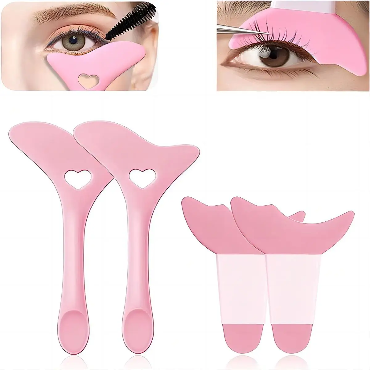 Makeup Tools, Eyeliner Stencil Tool 4pcs Silicone Eyeliner Stencils Wing Tips Marscara Drawing Lipstick Wearing Aid Face Cream Mask Applicator Makeup Tool Resusable